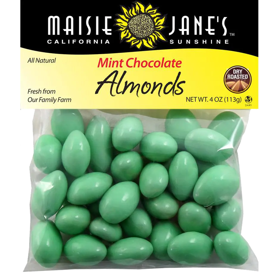 Mint Chocolate Almonds - 4 oz