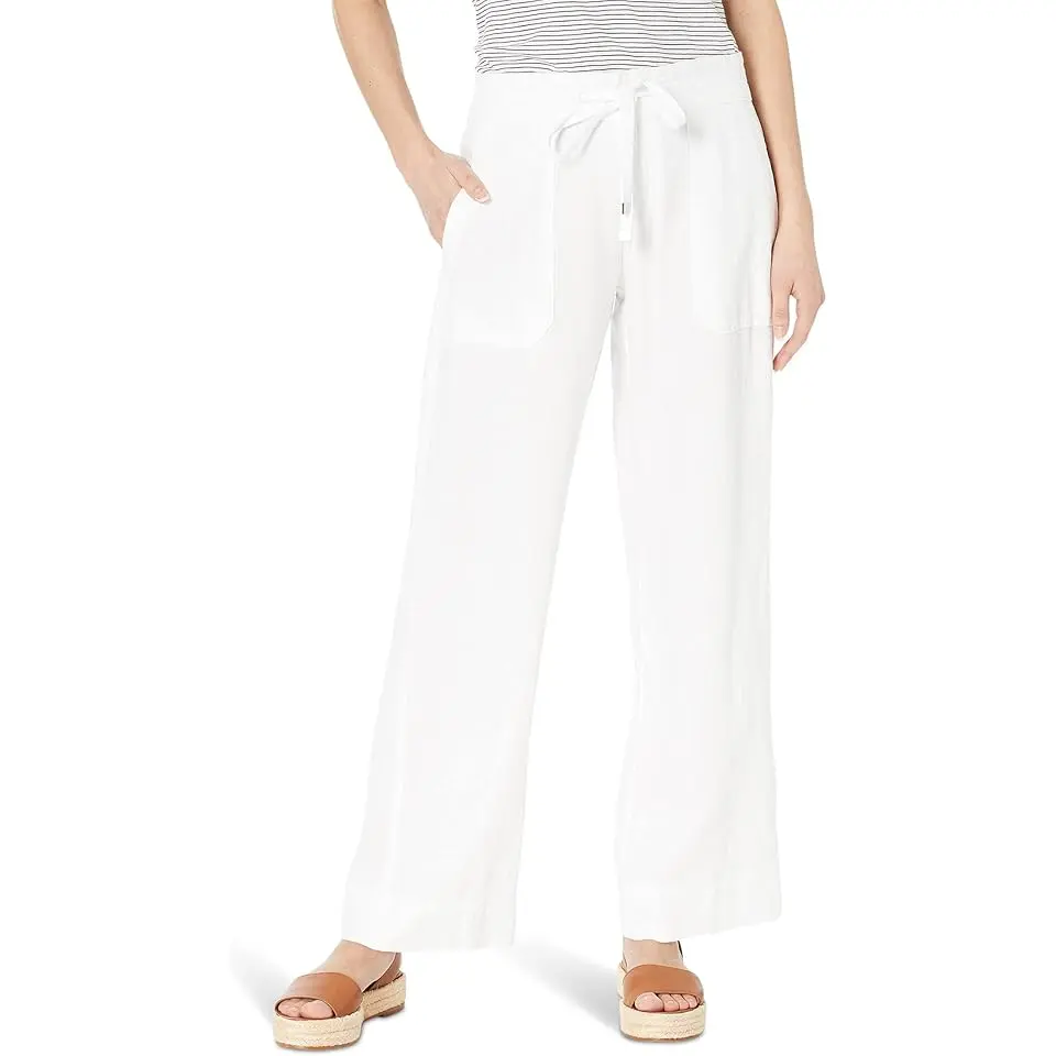 Petite Linen Wide-Leg Pant