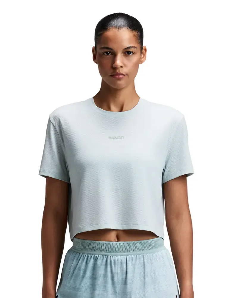 Micromesh Cropped Run Tee