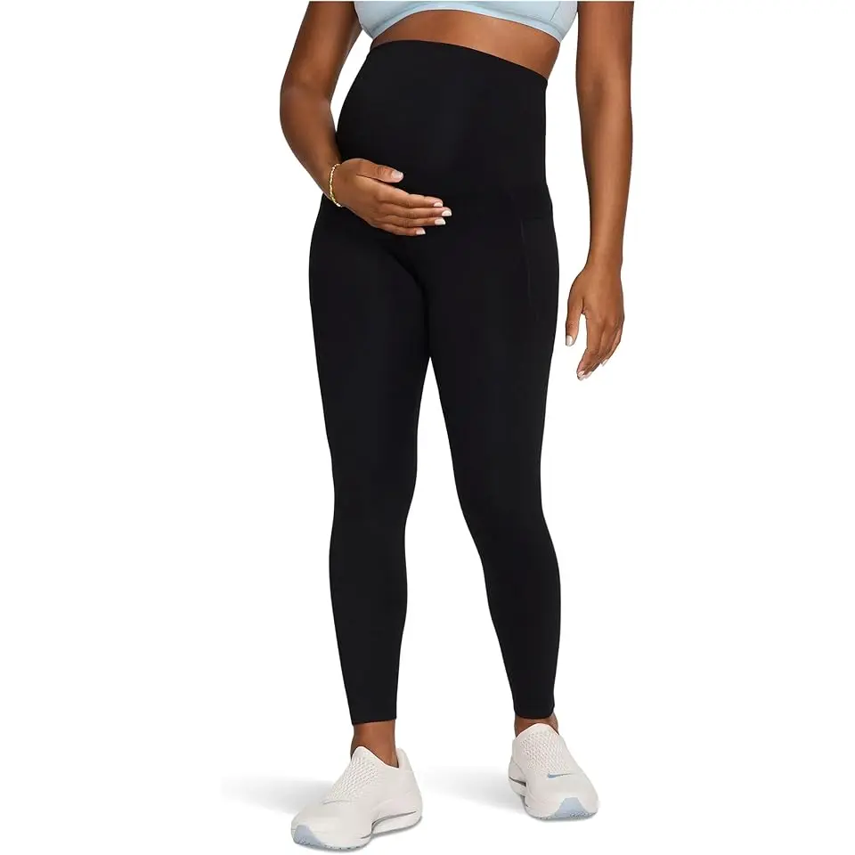 One High-Waisted 7/8 Maternity Leggings with Pockets