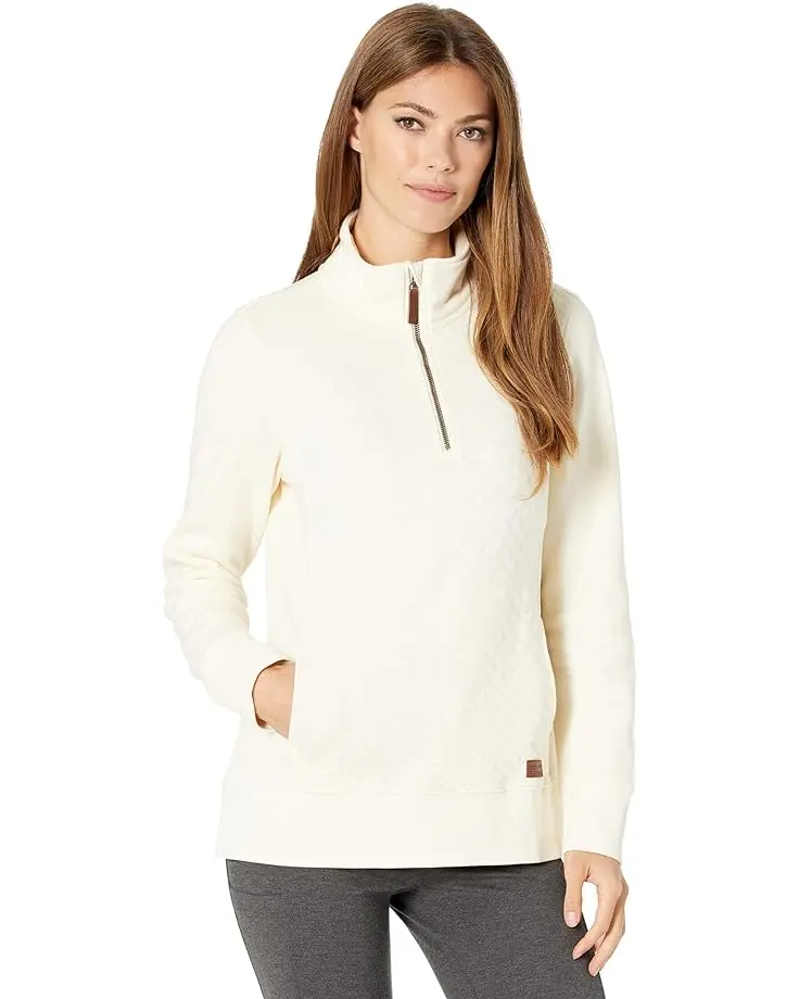 Quilted Sweatshirt 1/4 Zip Pullover Long Sleeve