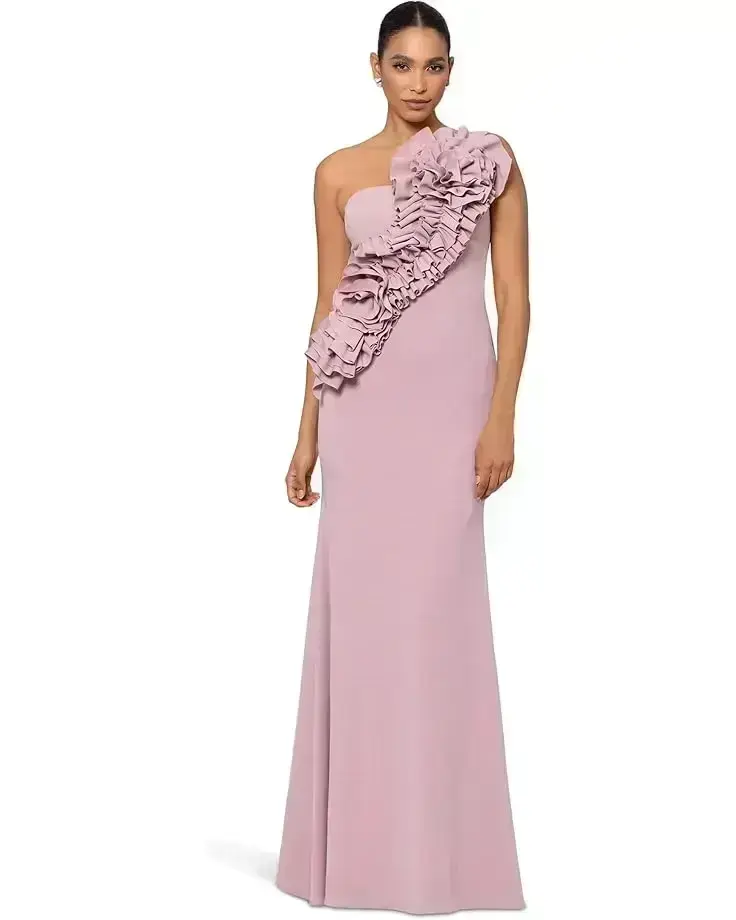 Women's Betsy & Adam Long Scuba Crepe 3D Flower