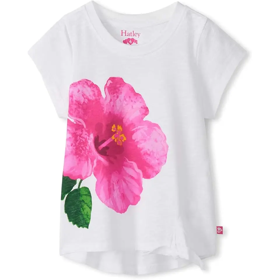 Hibiscus Tie Front Tee (Toddler/Little Kid/Big Kid)