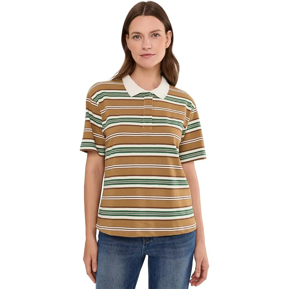 Livvy Stripe Knit Polo Short