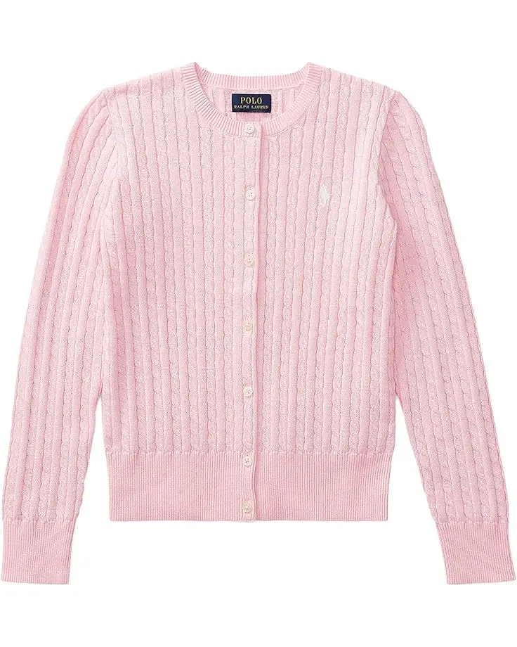 Mini-Cable Cotton Cardigan (Big Kid)