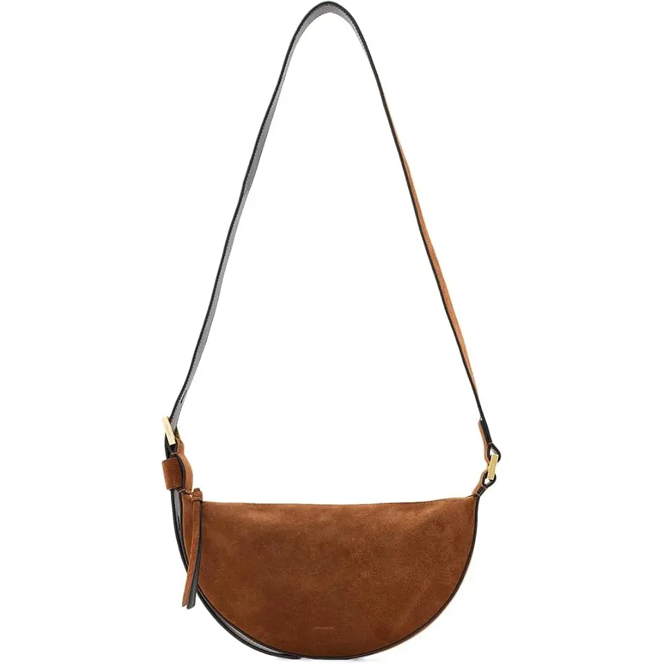 Half Moon Suede Crossbody