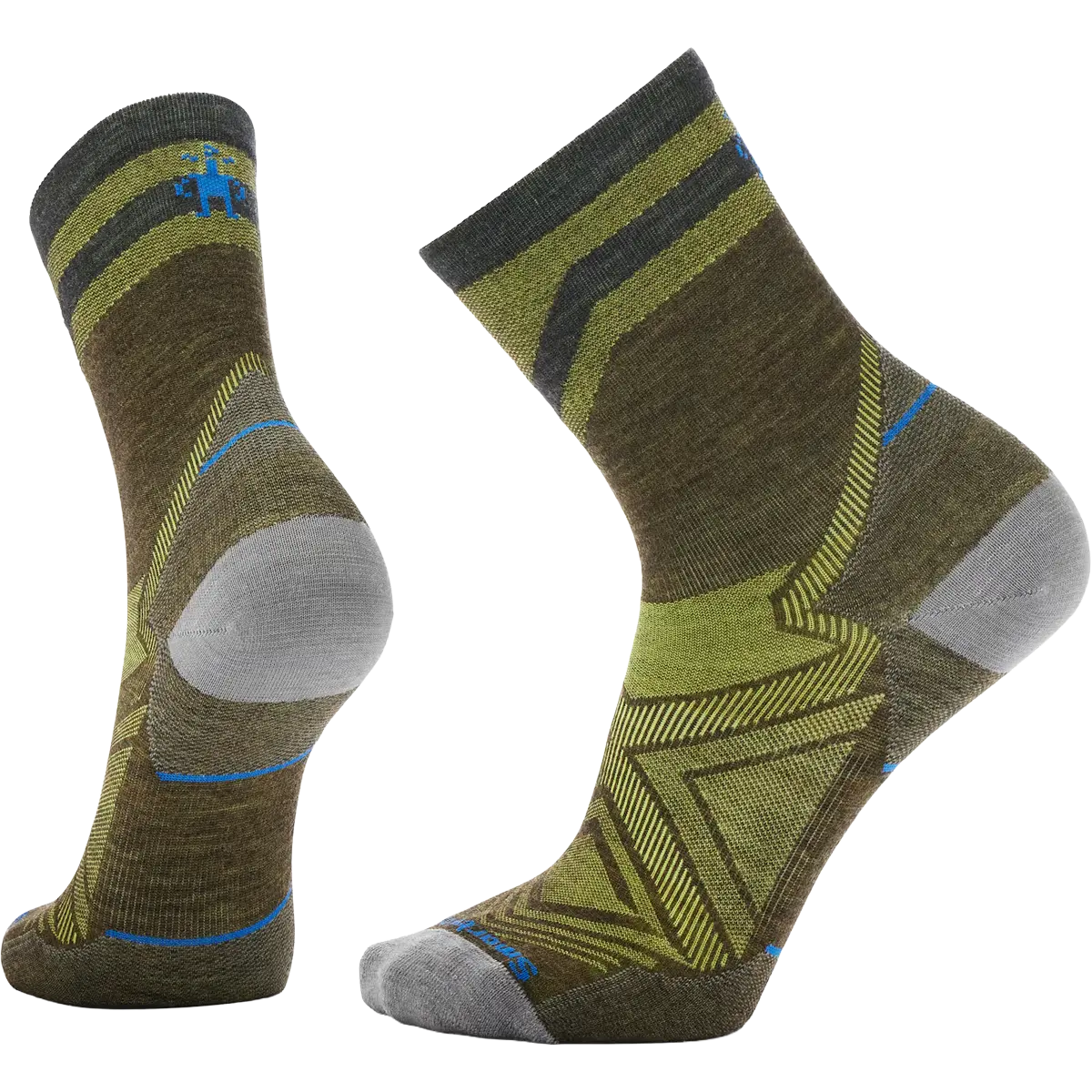 Run Zero Cushion Mid Crew Pattern Sock