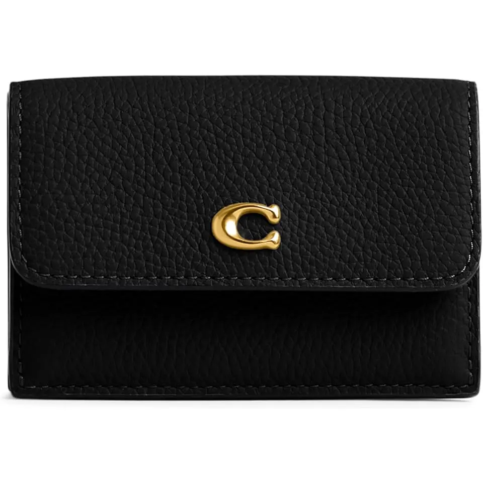 Polished Pebble Leather Essential Mini Trifold Wallet