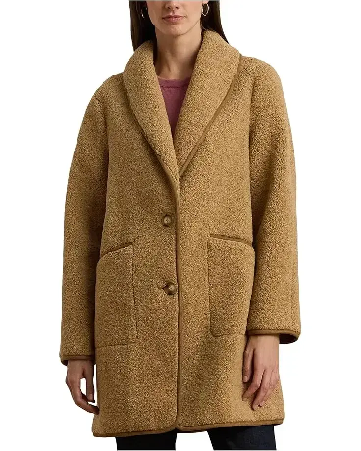 Women's Lauren Ralph Lauren Sherpa W Trim 2 Bttn