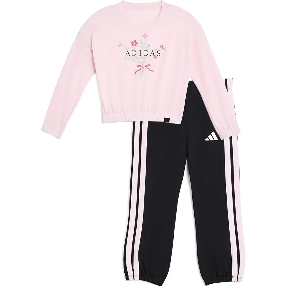 Long Sleeve Tee and Cuff Puff Pant Set (Toddler/Little Kid)