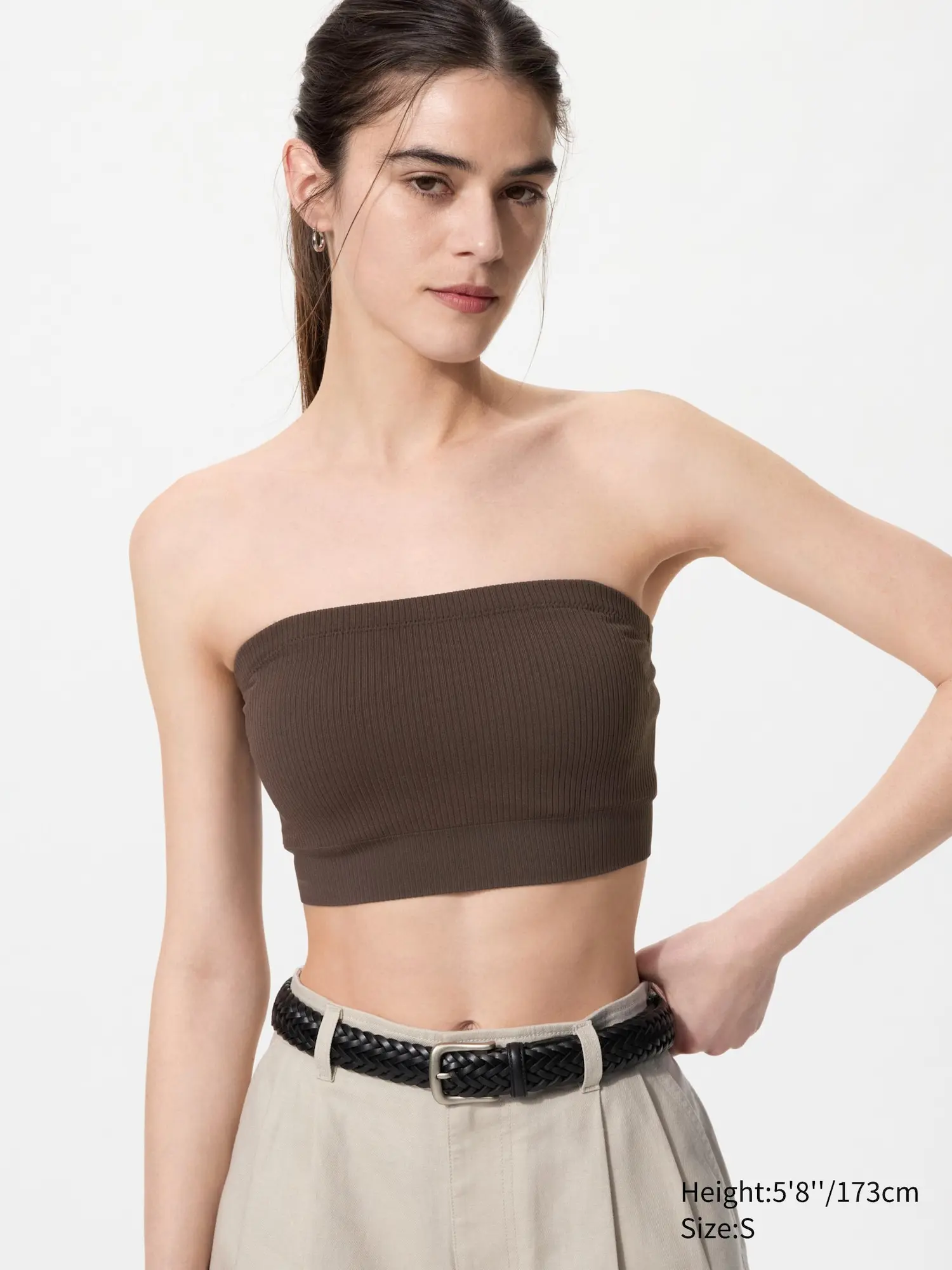 Women's Ribbed Bandeau Wireless Bra
