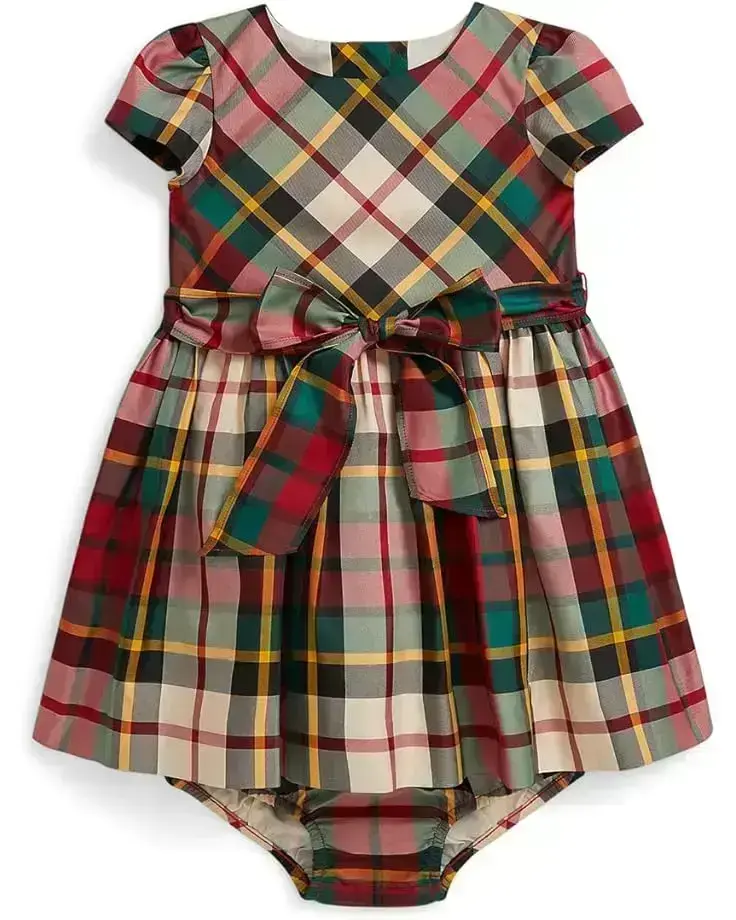 Plaid Twill Dress & Bloomer (Infant)
