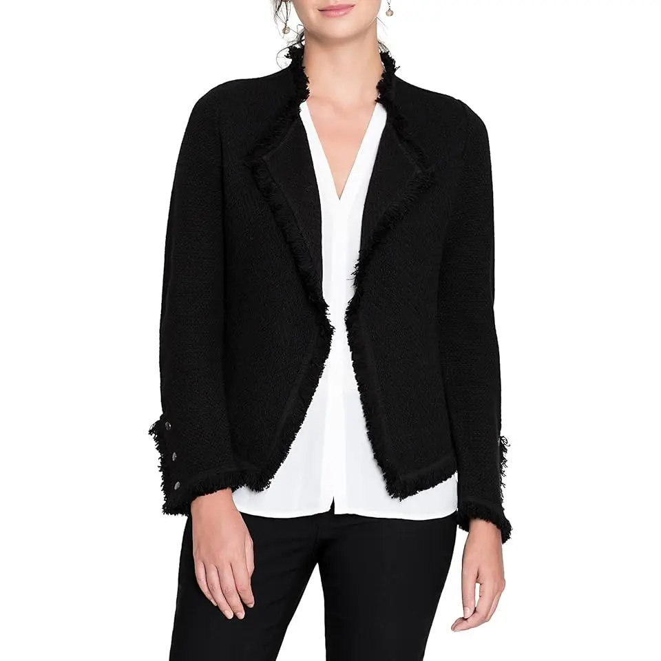 Fringe Mix Knit Jacket