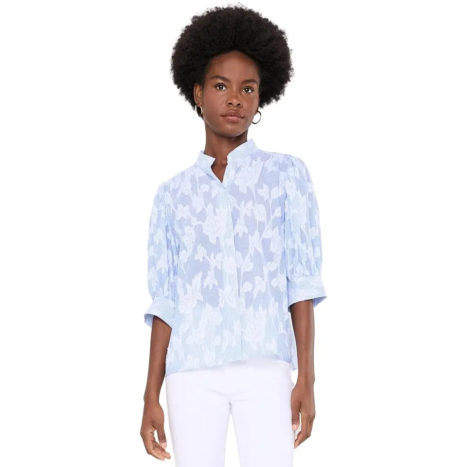 Pinstripe Cotton Pearce Top