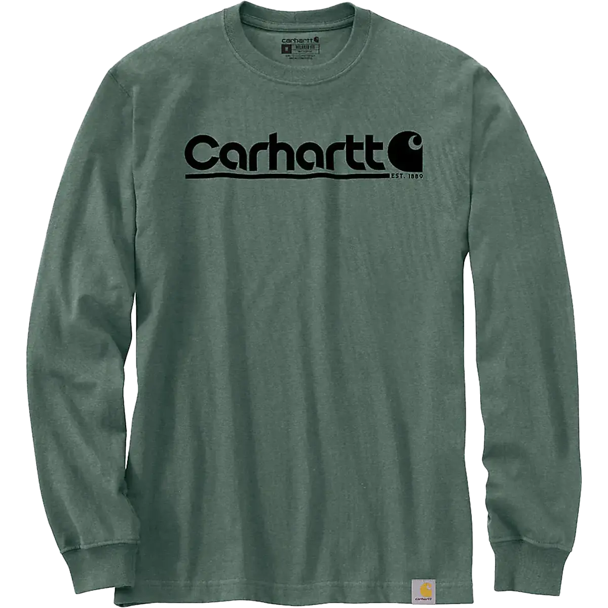 Men's Relaxed Fit Heavyweight Long-Sleeve Logo Graphic T-Shirt