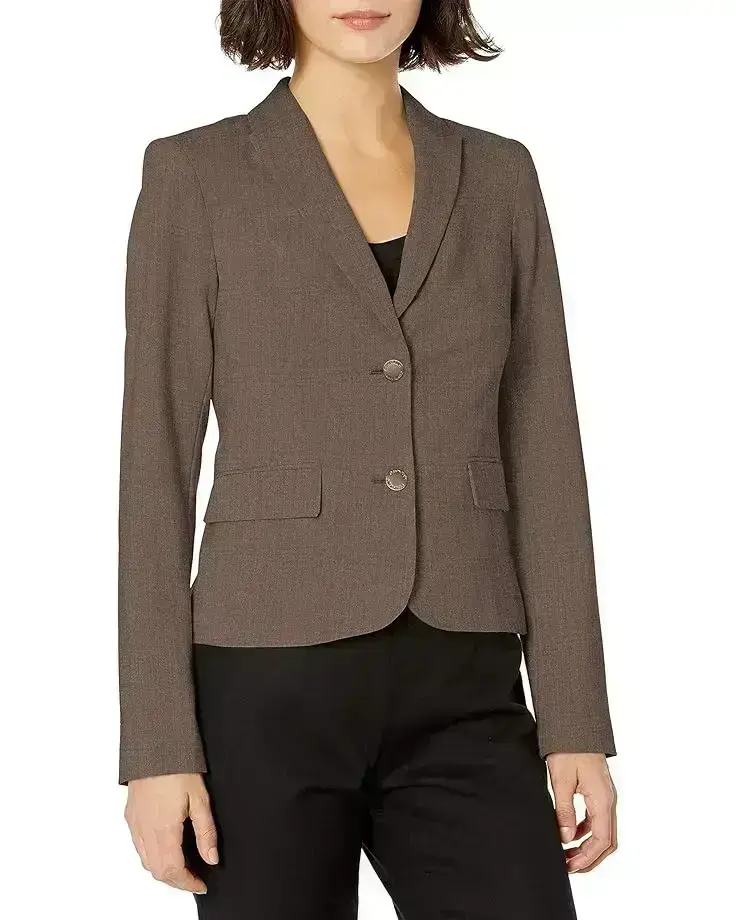 Women's Calvin Klein Two Button Lux Blazer (Petite, Standard, & Plus)