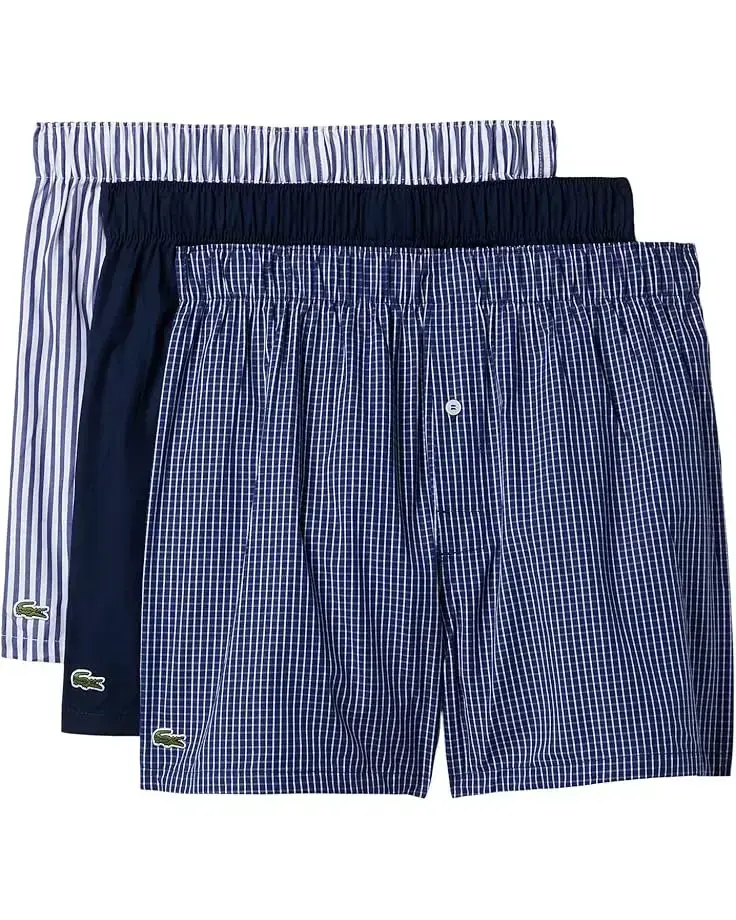 Men's Lacoste Cotton Stretch Print Animation Boxers 3-pack