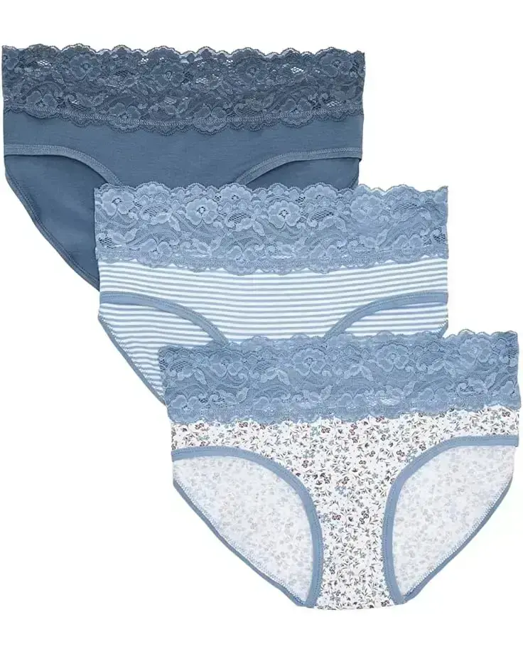 Women's PACT Lace Waist Brief 3-pack