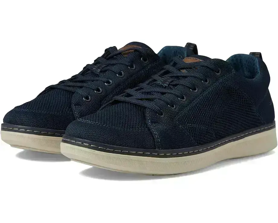 Men's Nunn Bush Aspire Knit Moccasin Toe Sneaker Oxford Comfortable Lightweight Fabric Lace Up