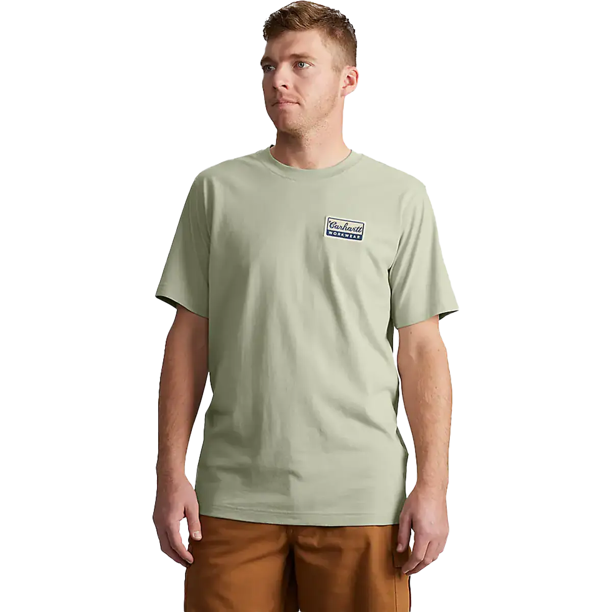 Men's Leightweight Short Sleeve Script Patch T-Shirt