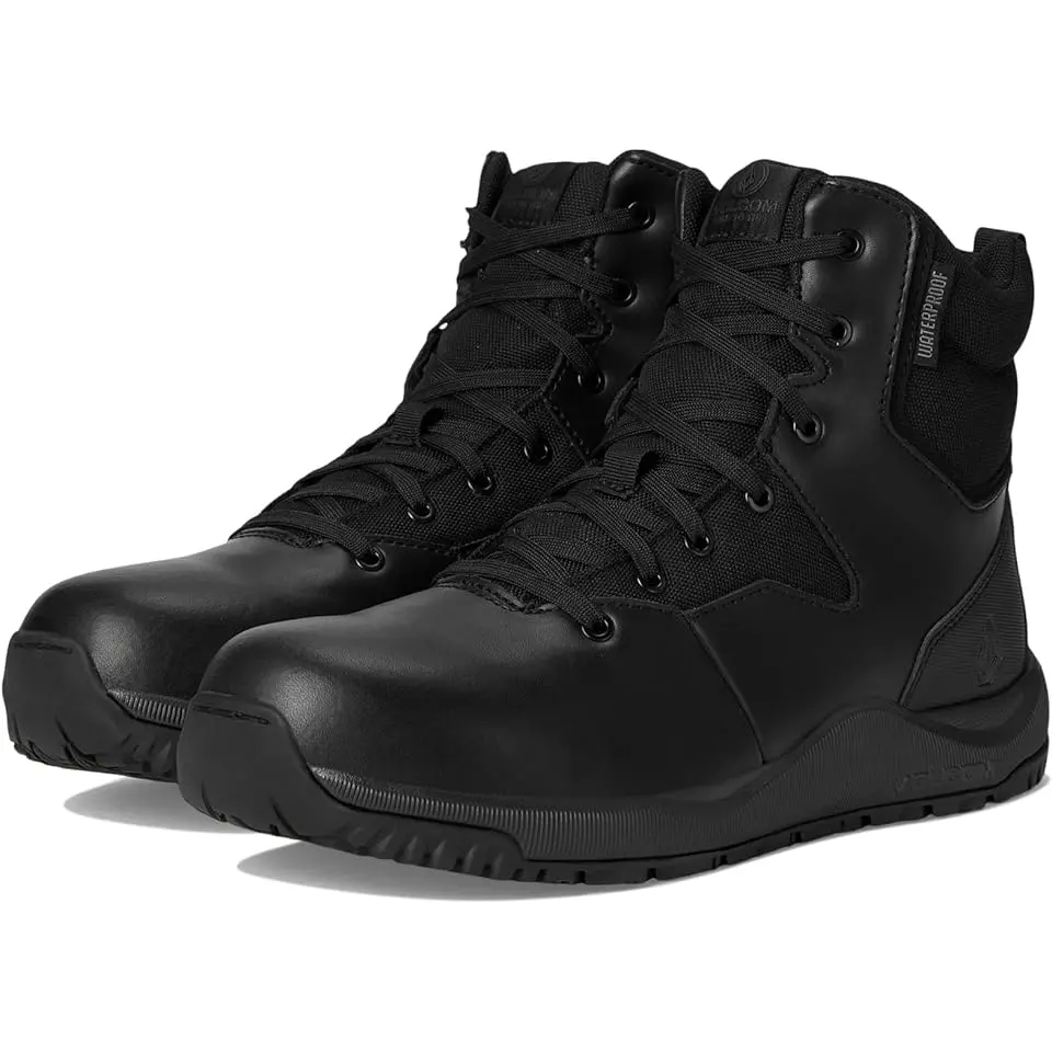 Street Shield 6" Tactical Waterproof Boots with Side Zipper