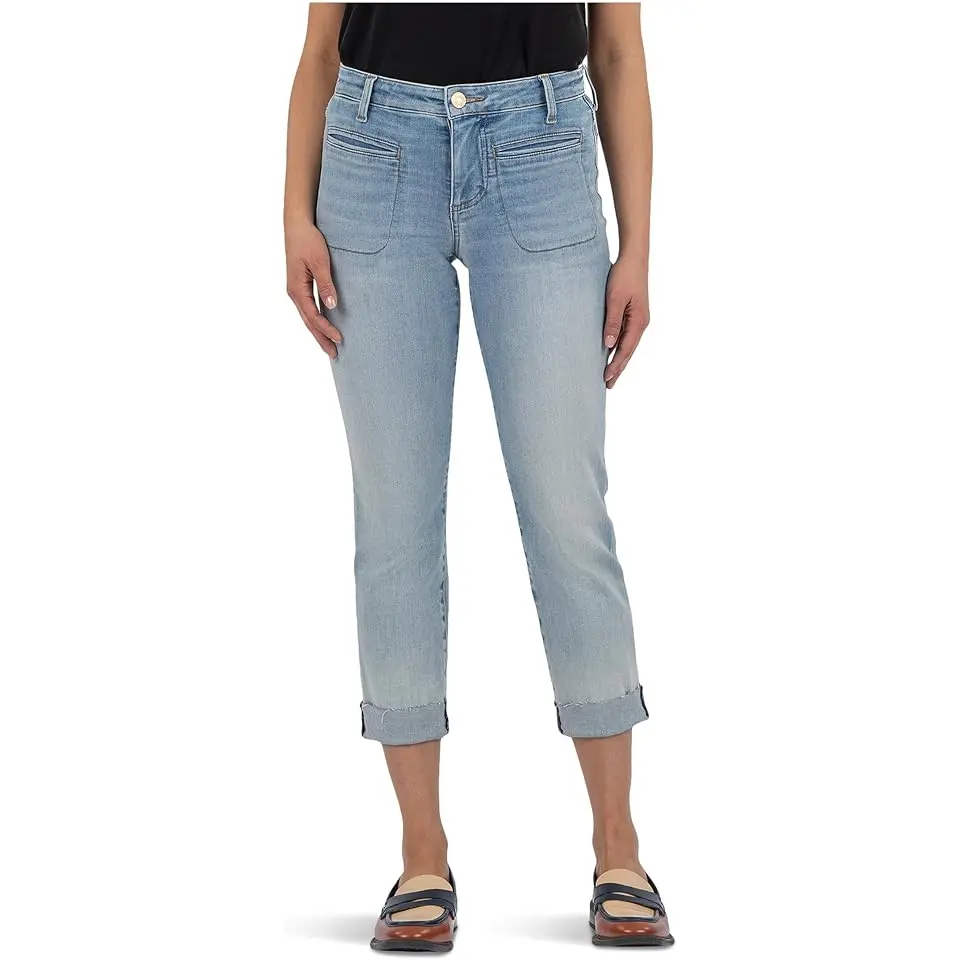 Amy Crop Straigh Leg Roll Up
