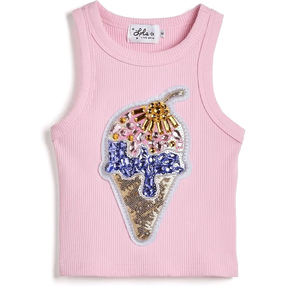 Ice Cream Gems Peach Tank (Toddler/Little Kid/Big Kid)