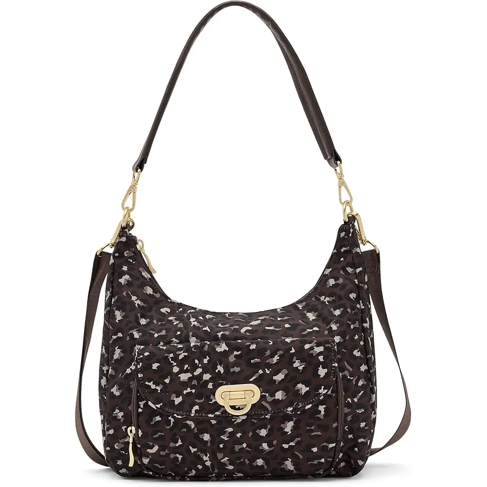 Coastal Flip Lock Half Moon Bag