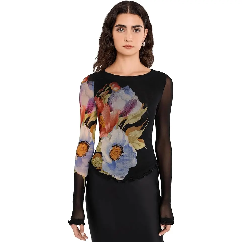 Lilly Printed Long Sleeve Top