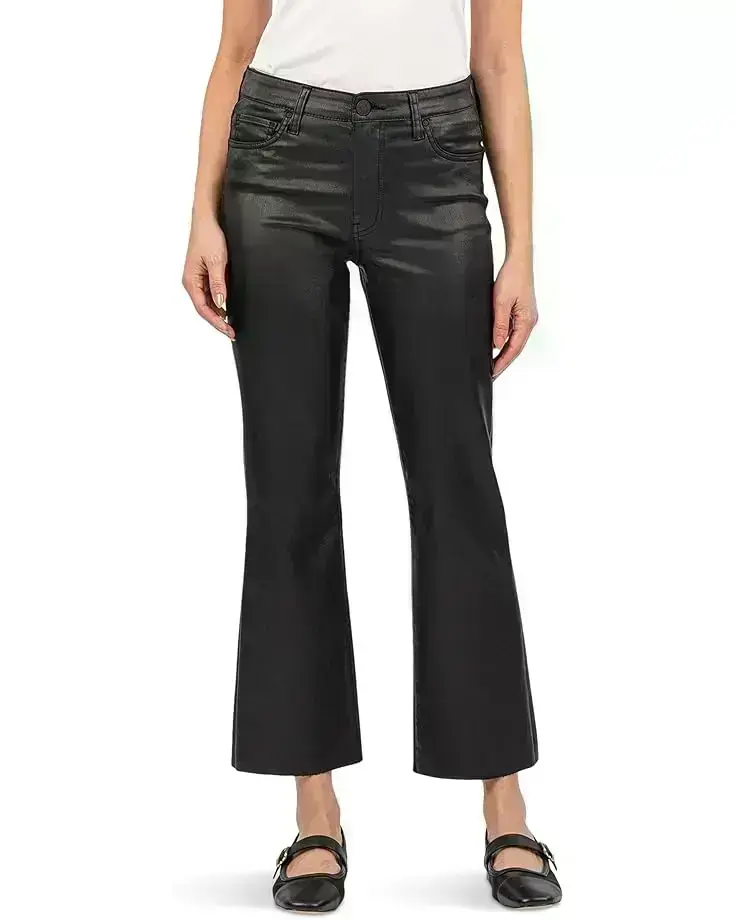 Kelsey High Rise Ankle Flare with Raw Hem