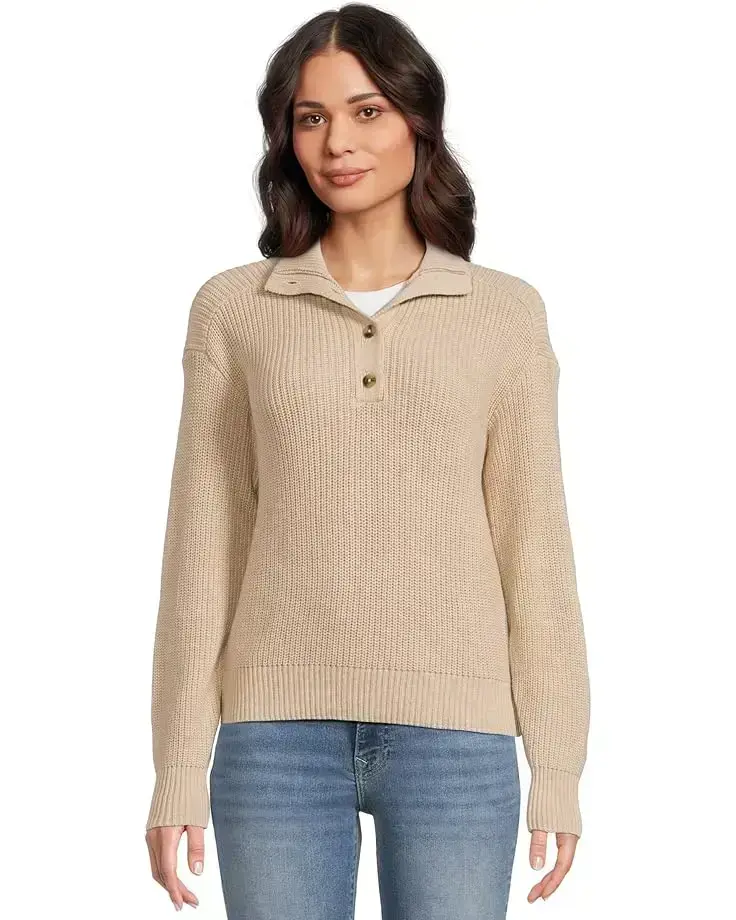 Women's PACT Luxe Knit Henley Sweater