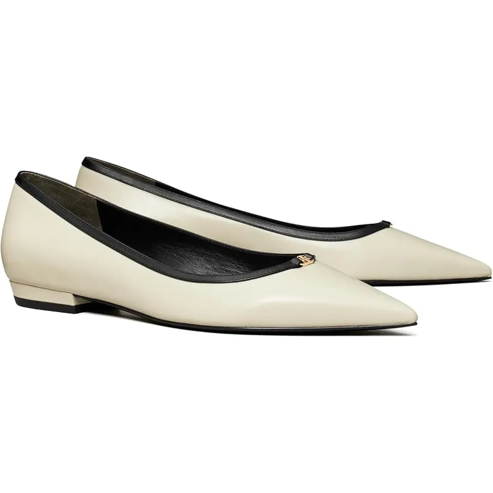 Double T Buckle Pointed Toe Flats