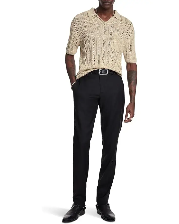Men's John Varvatos Odin Linen Sweater Polo Y2317S25