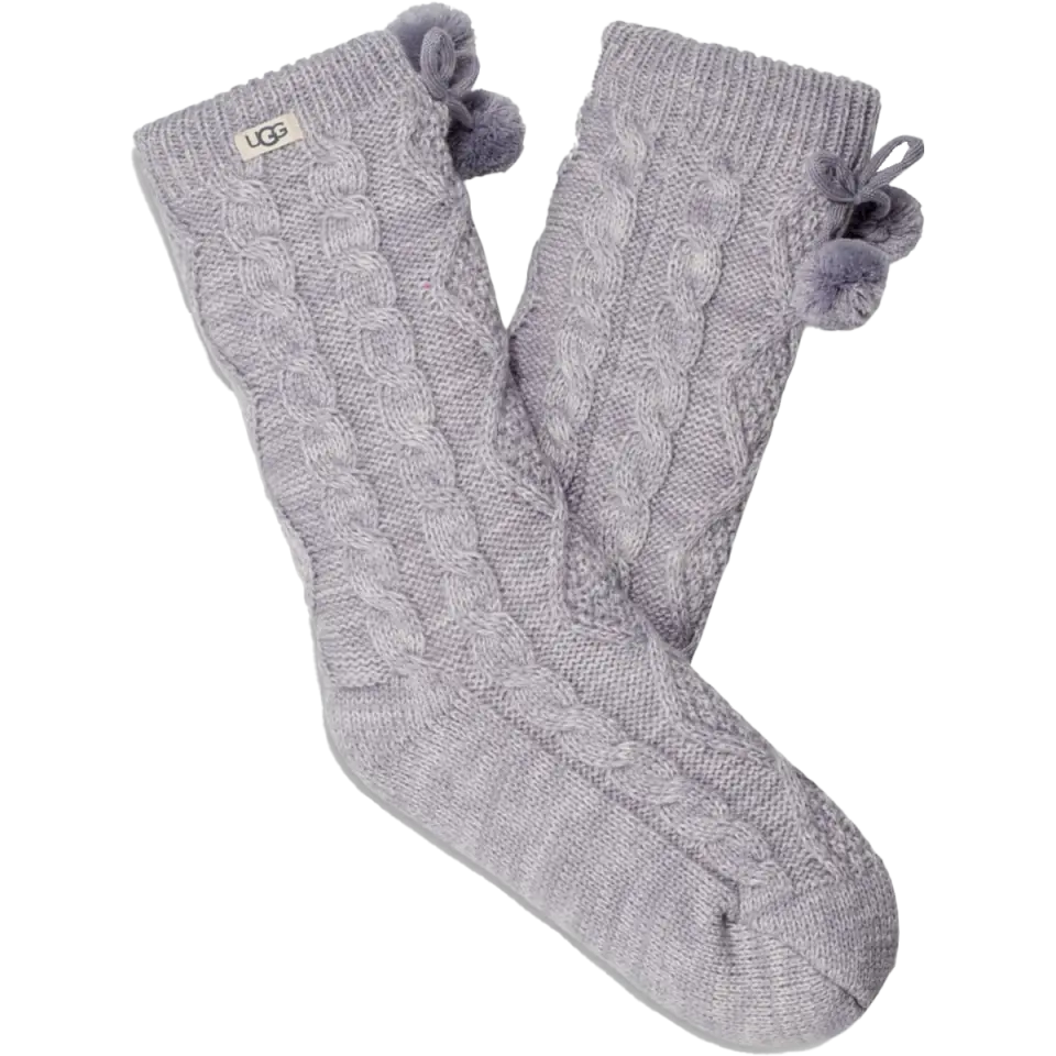 Women's Pom Pom Fleece Lined Crew Sock