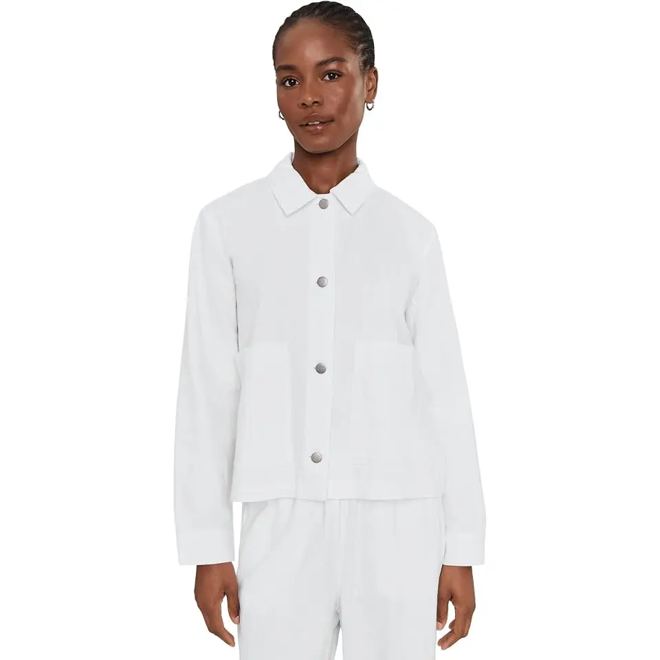 Slubby Organic Cotton Linen Classic Collar Jacket