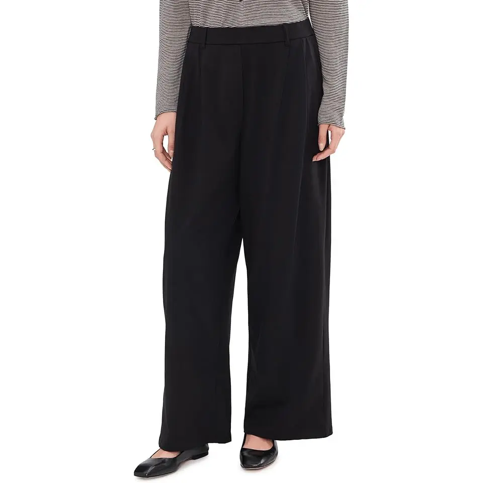 Pima Cotton Stretch Jersey High Waisted Full Length Pants