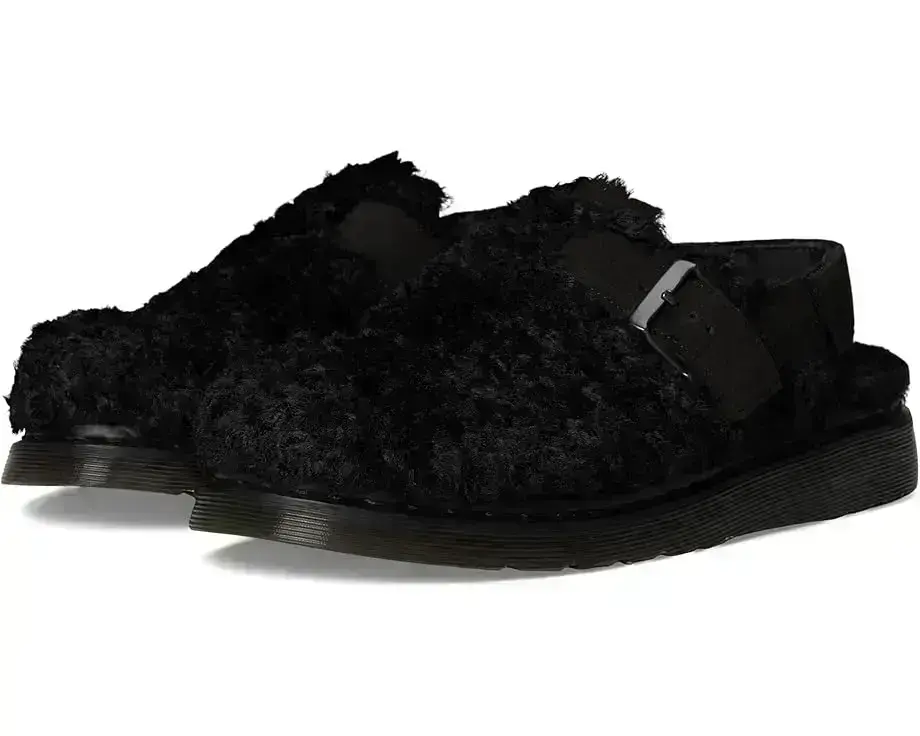 Unisex Dr. Martens Jorge II Faux Fur Lined Deluxe Borg Slingback Mules