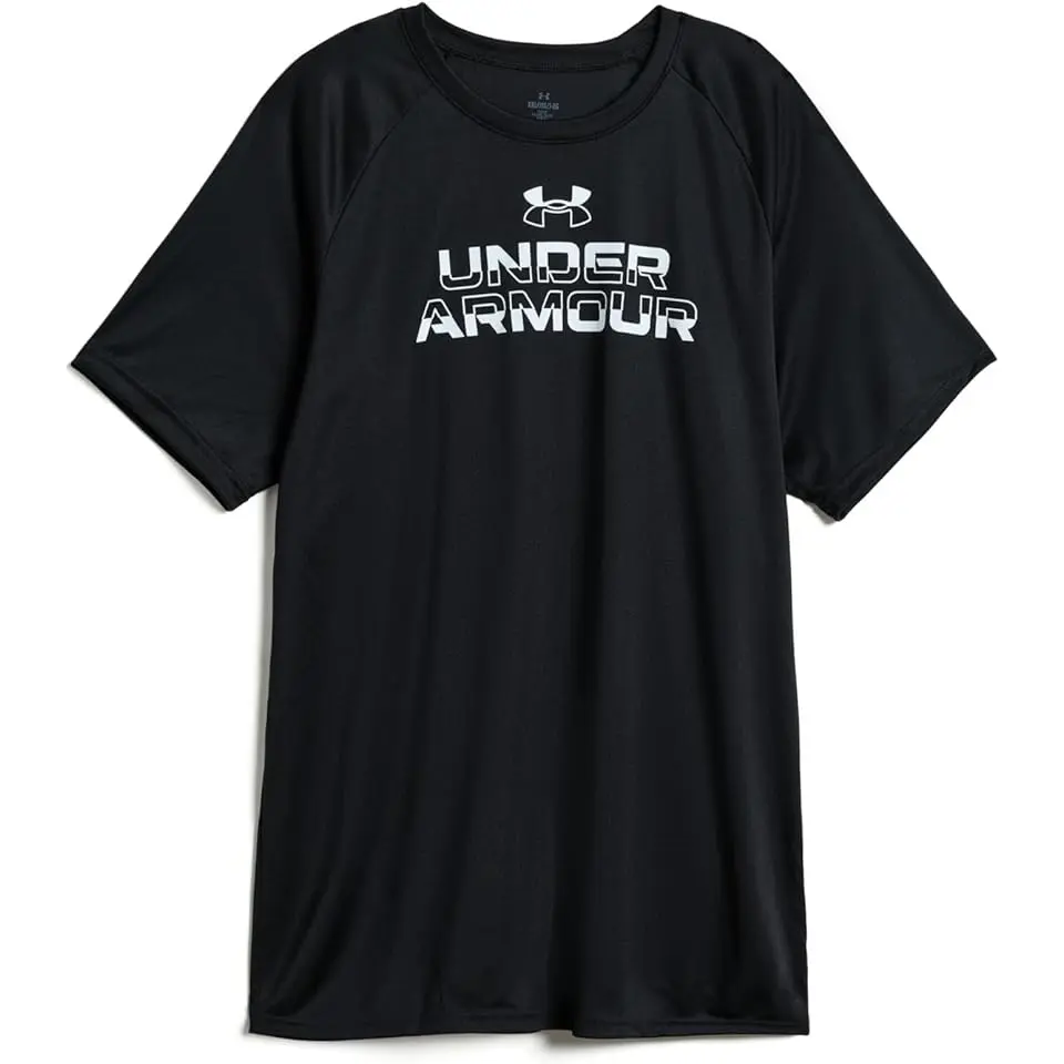 Tech Split Wordmark Short Sleeve T-Shirt (Big Kid)