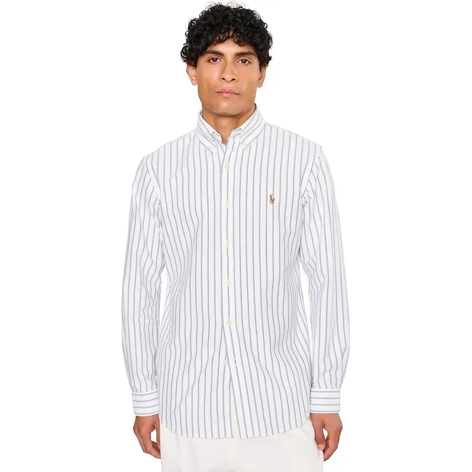 Custom Fit Striped Oxford Shirt