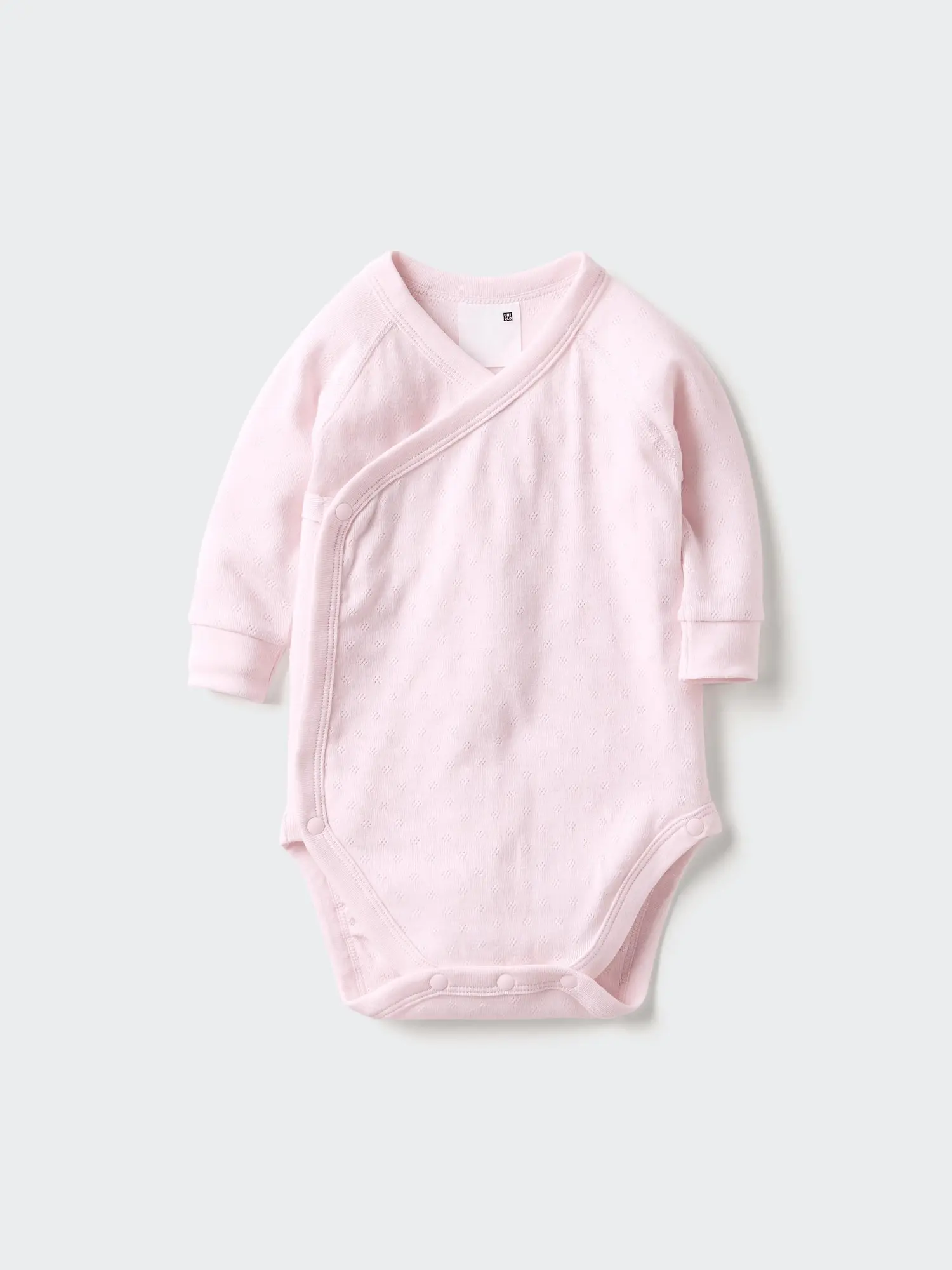 Baby Long Sleeve Bodysuit | Open Front | Pointelle