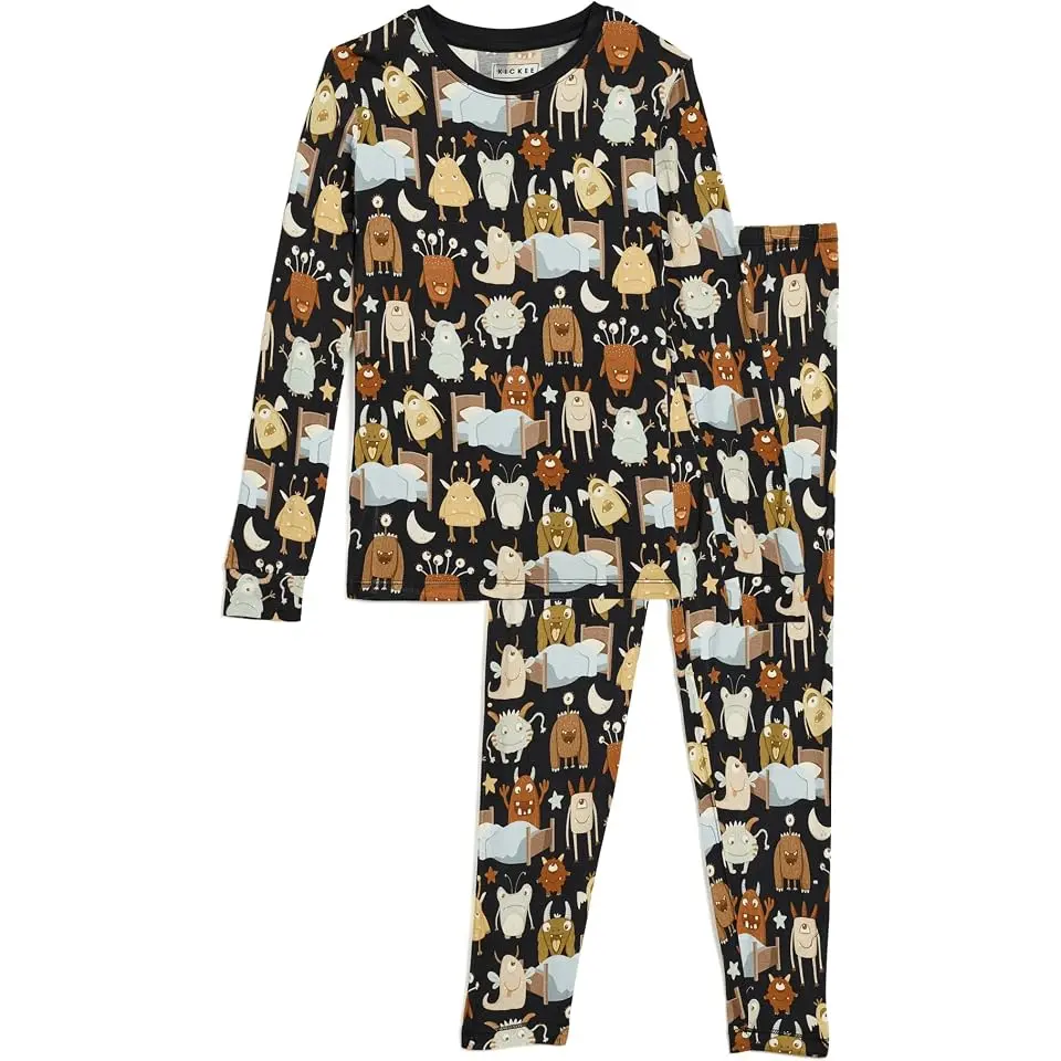 Print Long Sleeve Pajama Set (Big Kid)