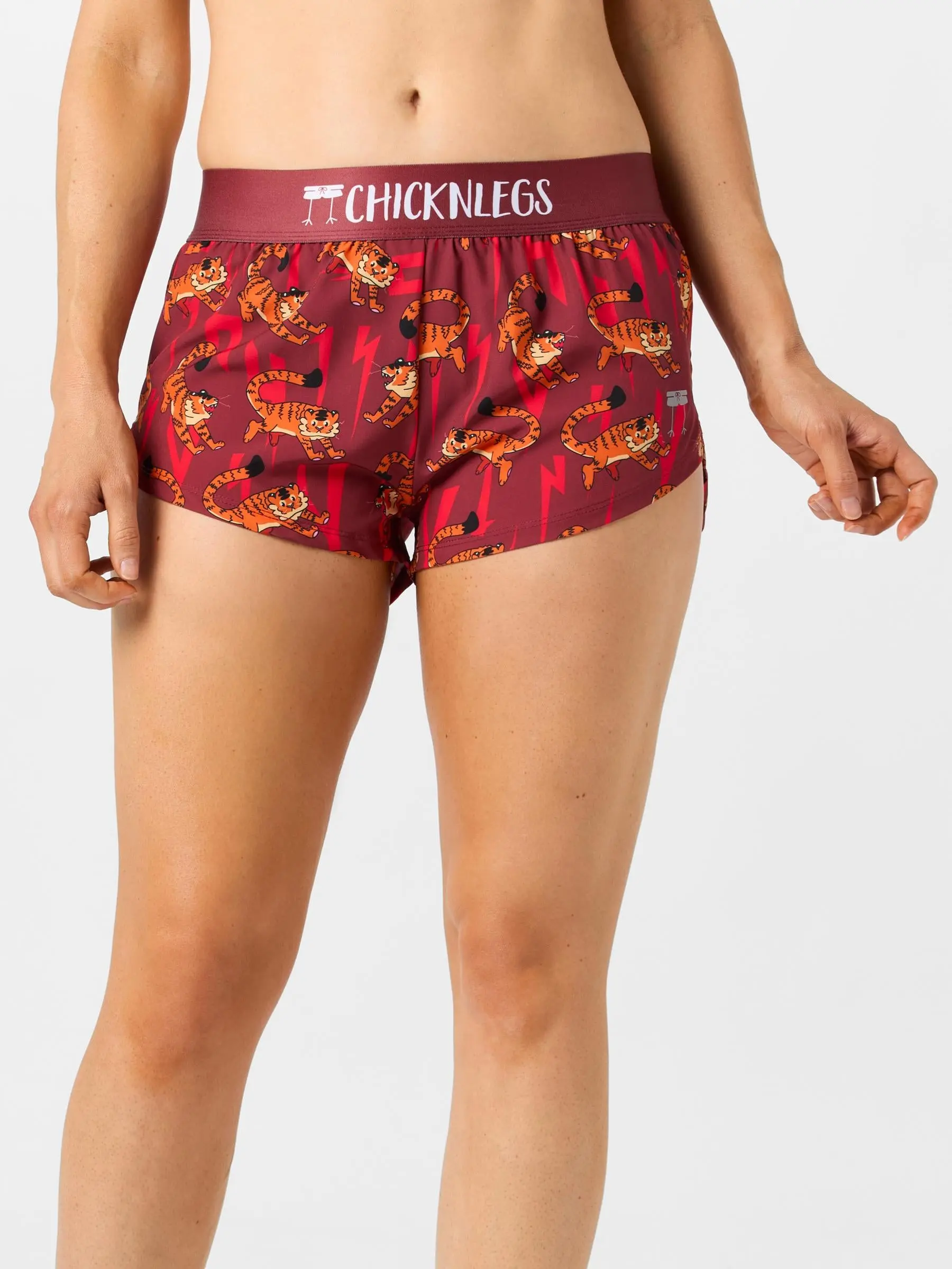 ChicknLegs Women's Tigers 1.5" Split Shorts