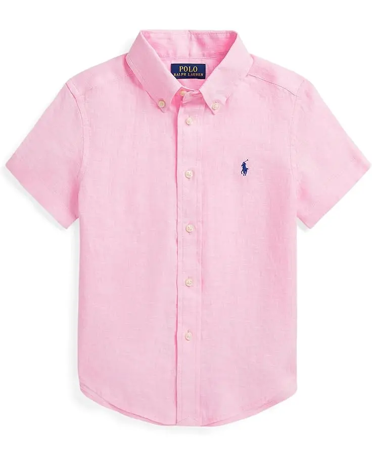 Linen Short Sleeve Shirt (Toddler/Little Kid)