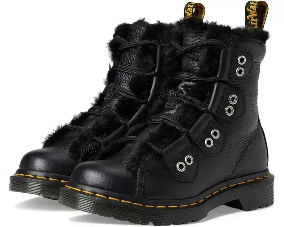 Women's Dr. Martens 1460 Lace To Toe Fur Lined Boots