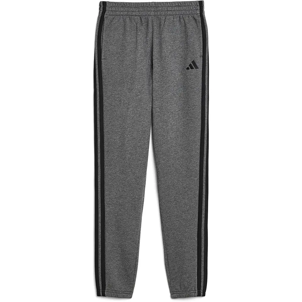 Essential 3-Stripe Fleece Heather Joggers (Big Kid)