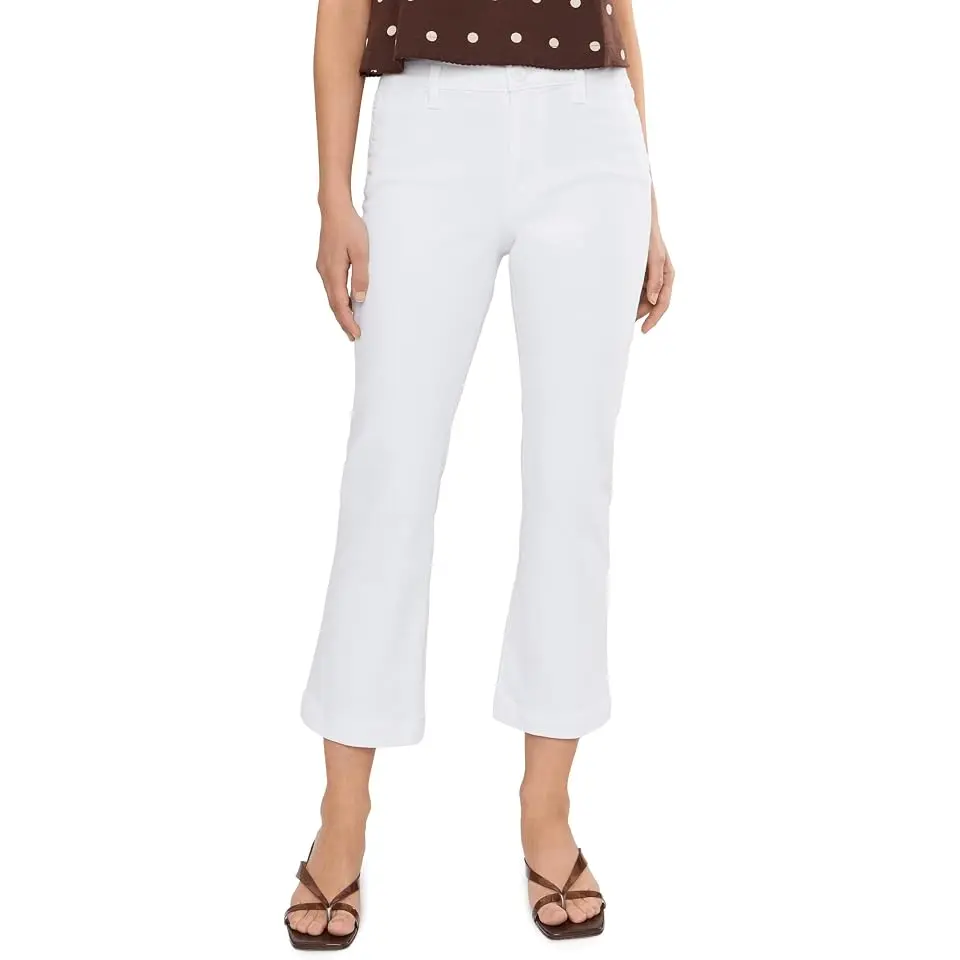 Petite Kelsey High-Rise Flare Pants In White