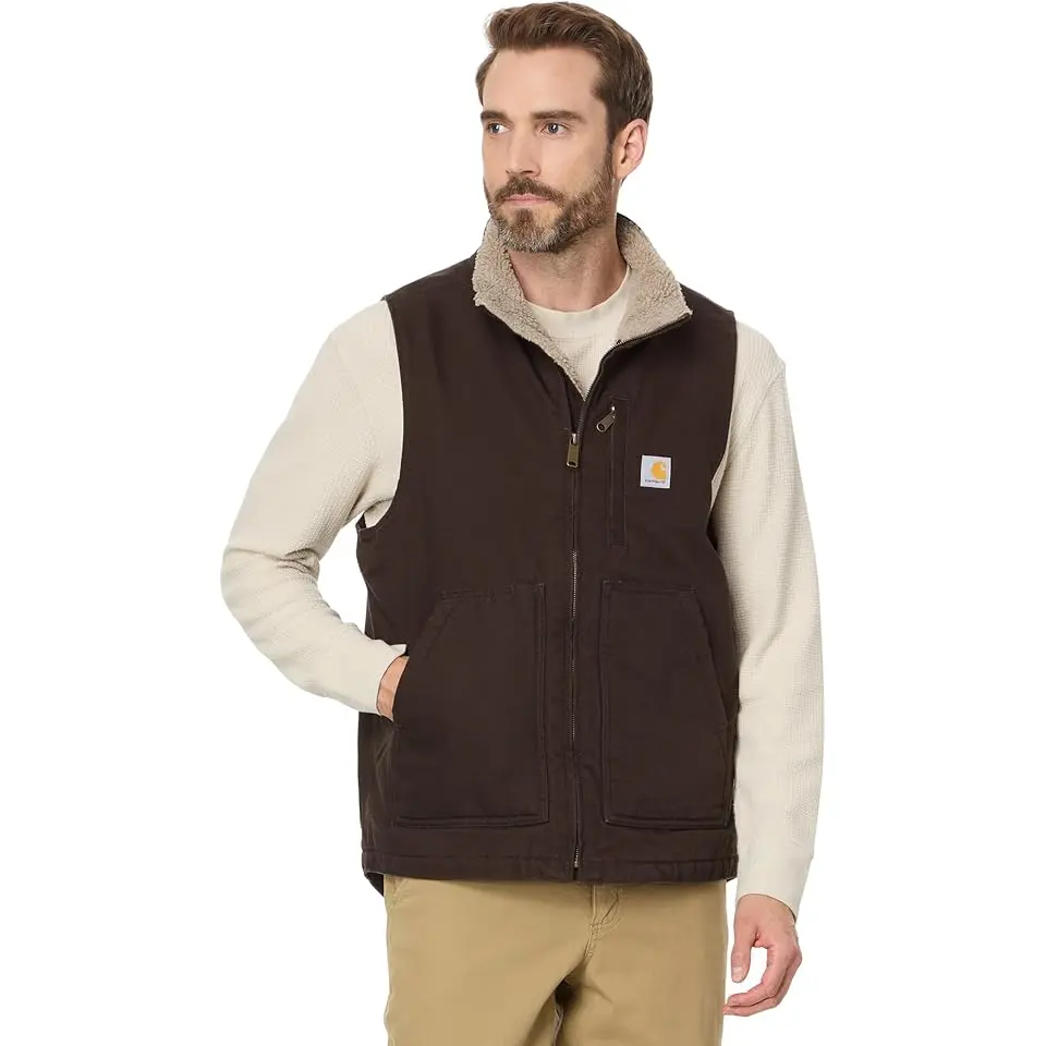 OV277 Sherpa Lined Mock Neck Vest