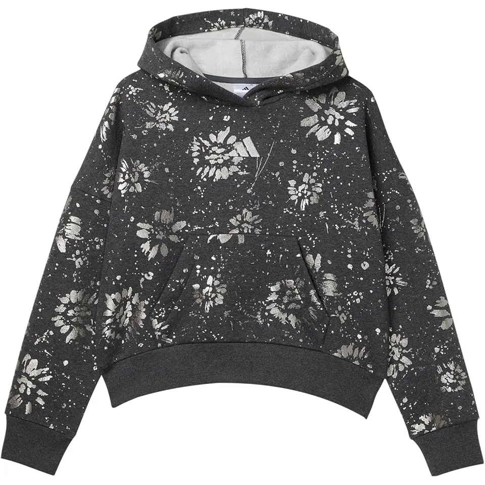 All Over Print Foil Glam Hooded Pullover (Big Kid)