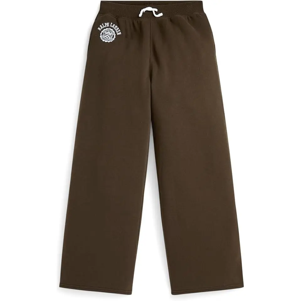 Logo Crest Fleece Wide-Leg Pants (Big Kid)