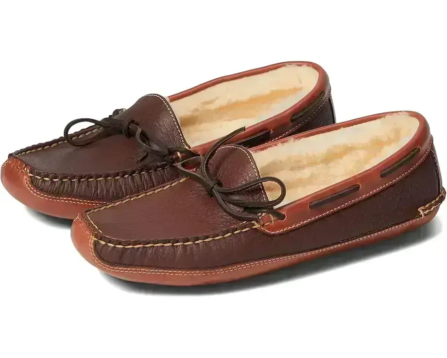Men's L.L.Bean Bison Double Sole Slipper Shearling Lined